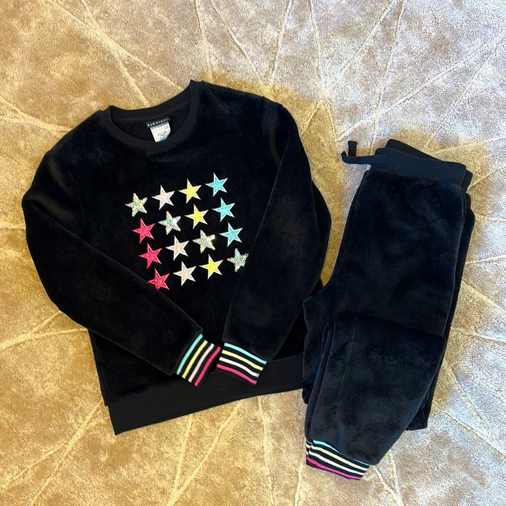 Kidtopia Velour Sweatshirt & Jogger, 2pc Outfit Set